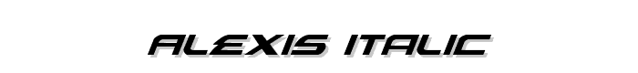 Alexis Italic font